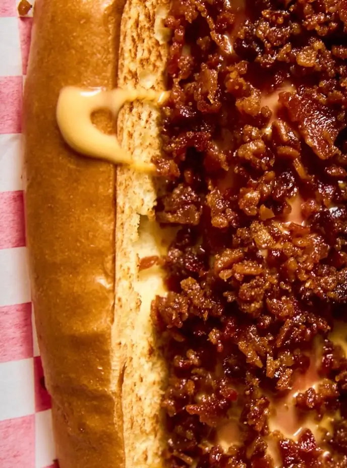 Hot dog di Banger, da vicino